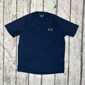 Under Armour The Tech Tee Blue Athletic Gym Sports Workout Fitness
